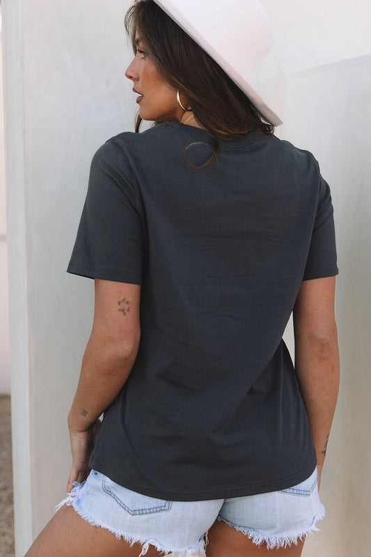 Charcoal RISE WITH THE SUN Western Graphic Tee