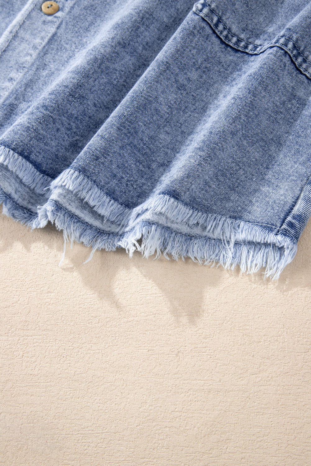 Beau Blue Mineral Wash Button Up Pocketed Denim Dress