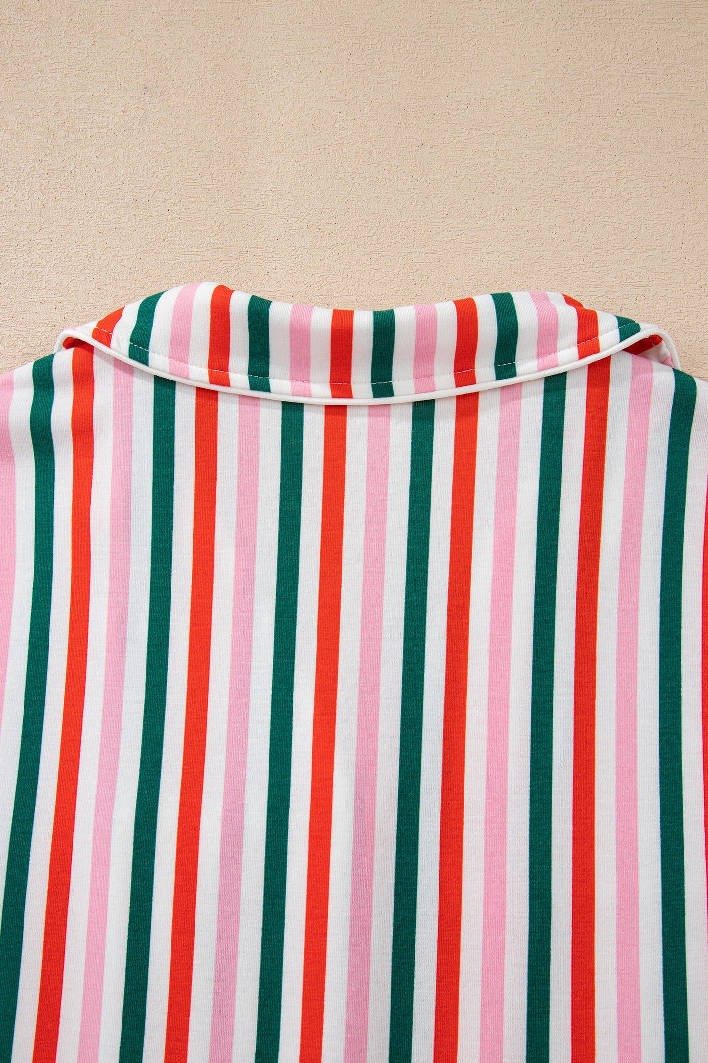 Christmas Striped Long Sleeve Shirt Style Lounge Dress