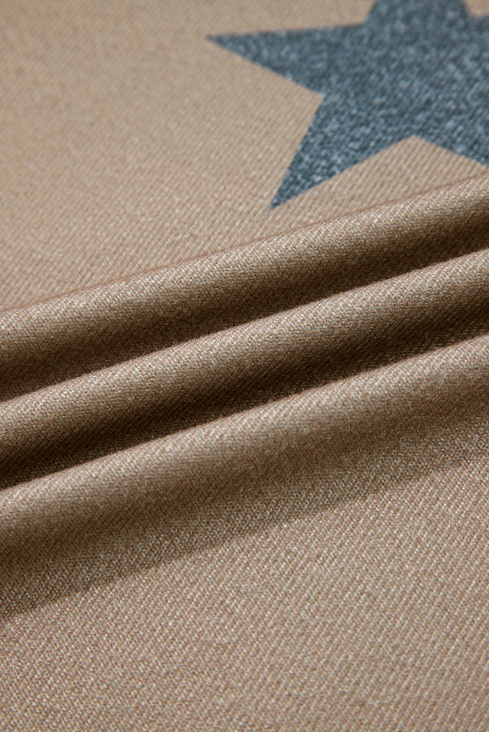 Khaki Star Print Long Sleeve and Wide Leg Lounge Set