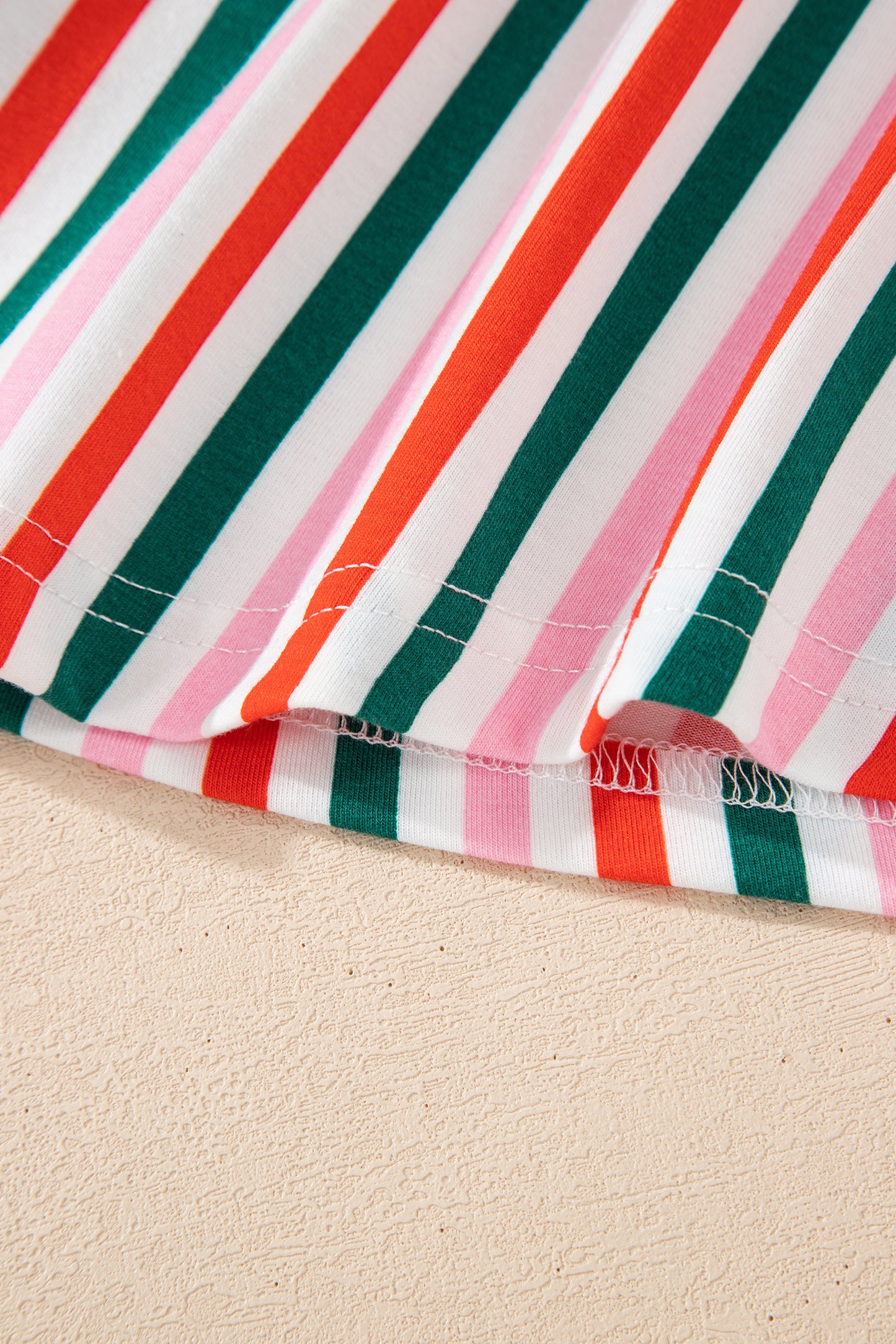 Christmas Striped Long Sleeve Shirt Style Lounge Dress