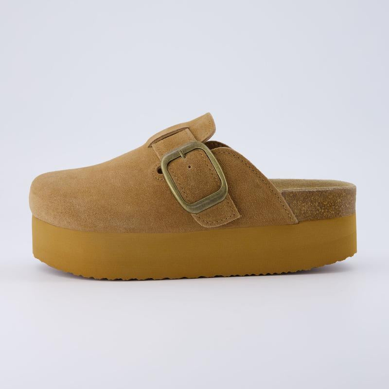 Cushionaire Women'S Granola 2 Suede Platform Clogs