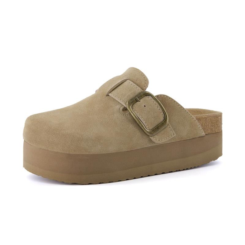 Cushionaire Women'S Granola 2 Suede Platform Clogs