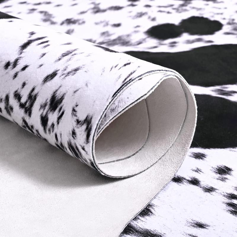 【Deals for You Days】Faux Cowhide Rug Faux Fur Rug Western Style Viral Non-Slip Room Decor Home Decor