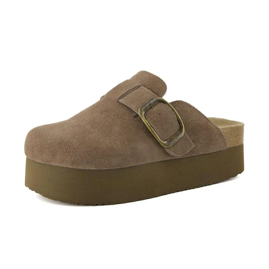 Cushionaire Women'S Granola 2 Suede Platform Clogs