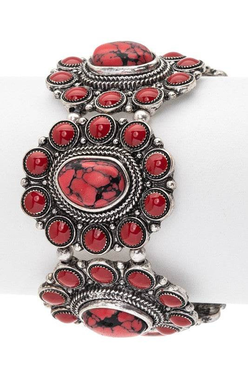 Compressed Stone Western Stretch Bracelet