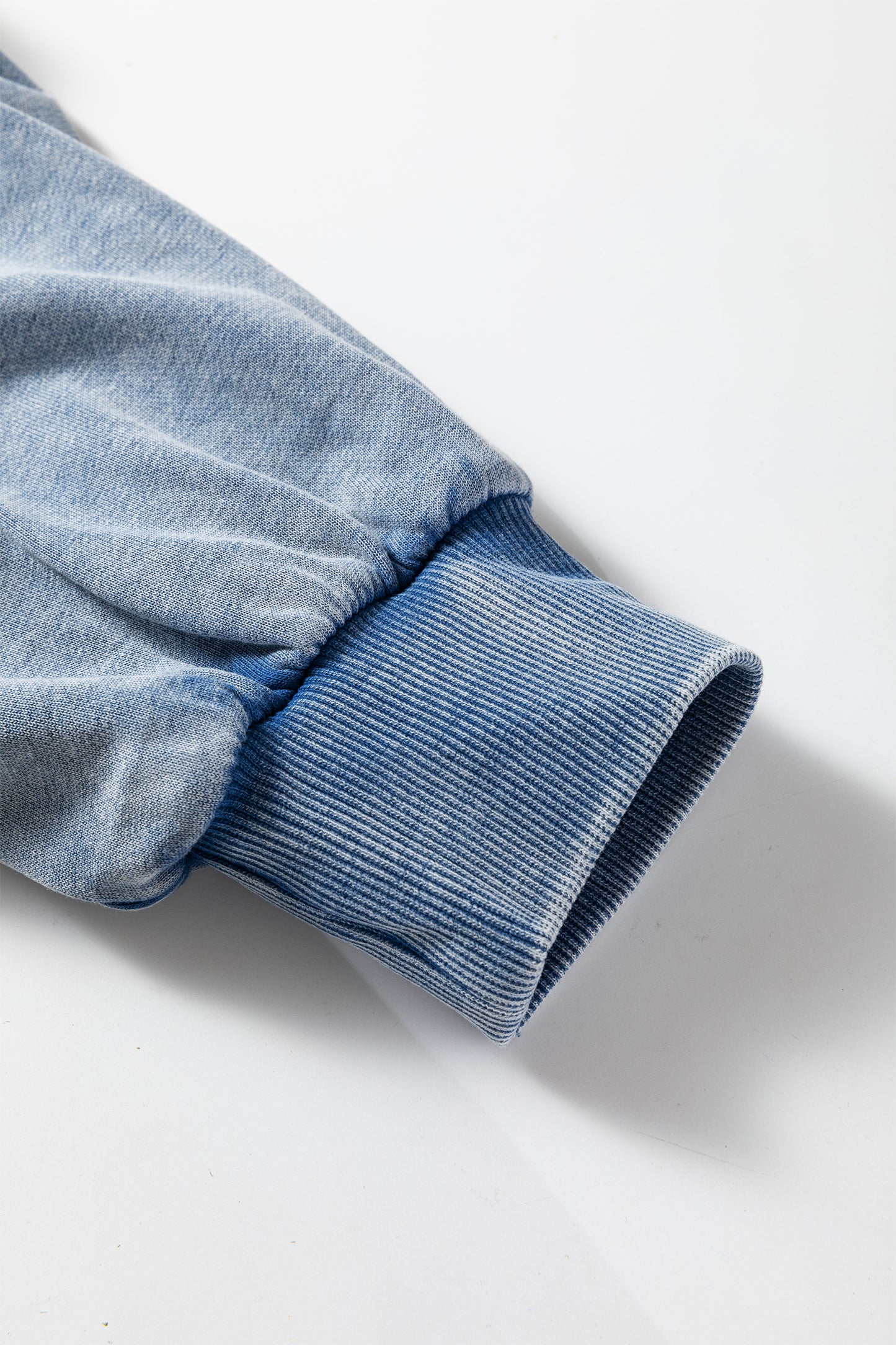 Half Zip Pocketed Mineral Wash Hoodie