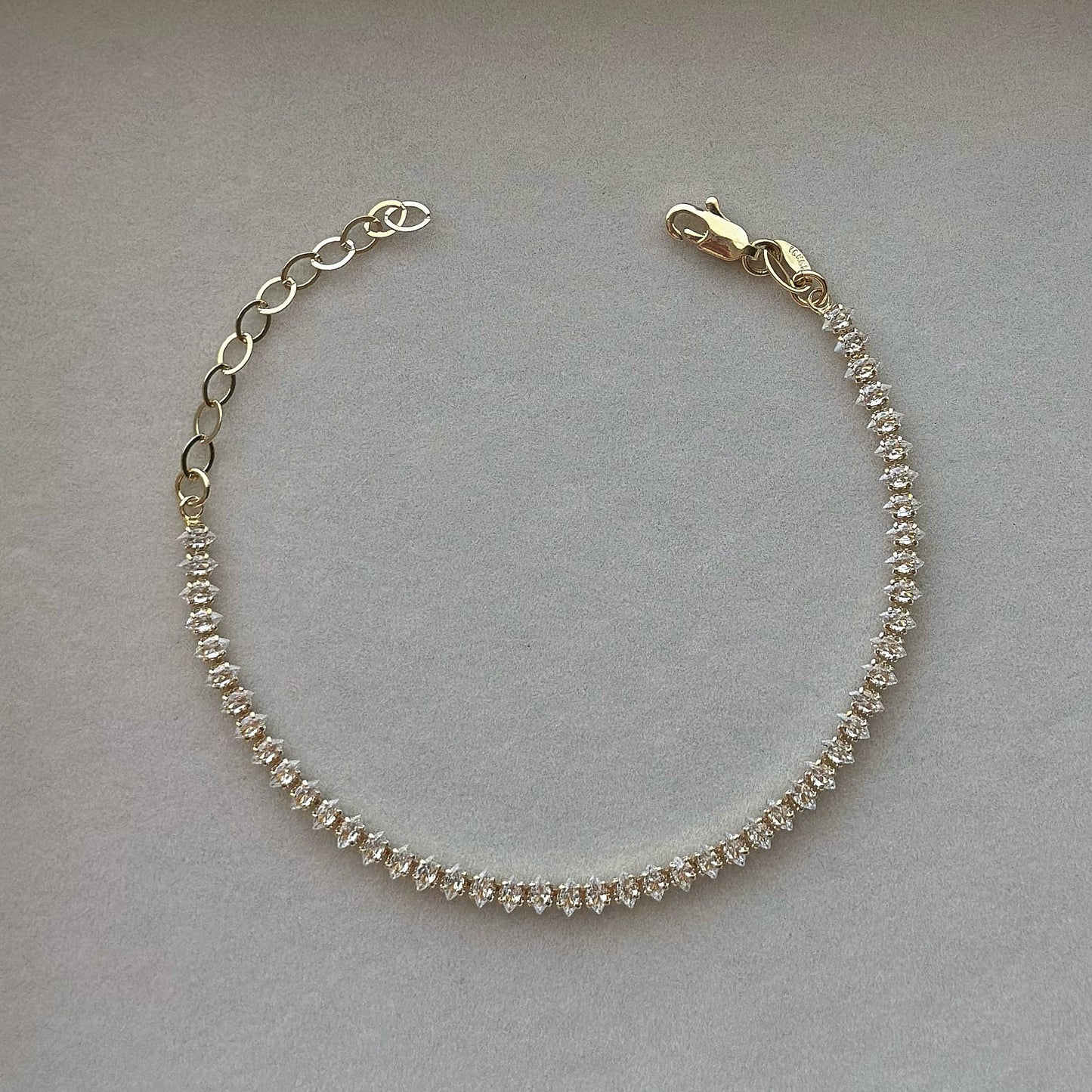 18k Gold Filled Marquise Tennis Bracelet