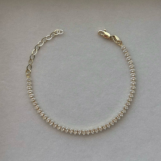 18k Gold Filled Marquise Tennis Bracelet