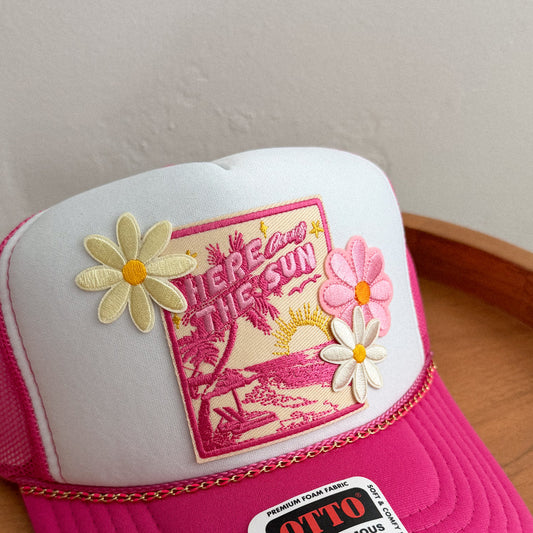 Here Comes The Sun Patch Trucker Hat