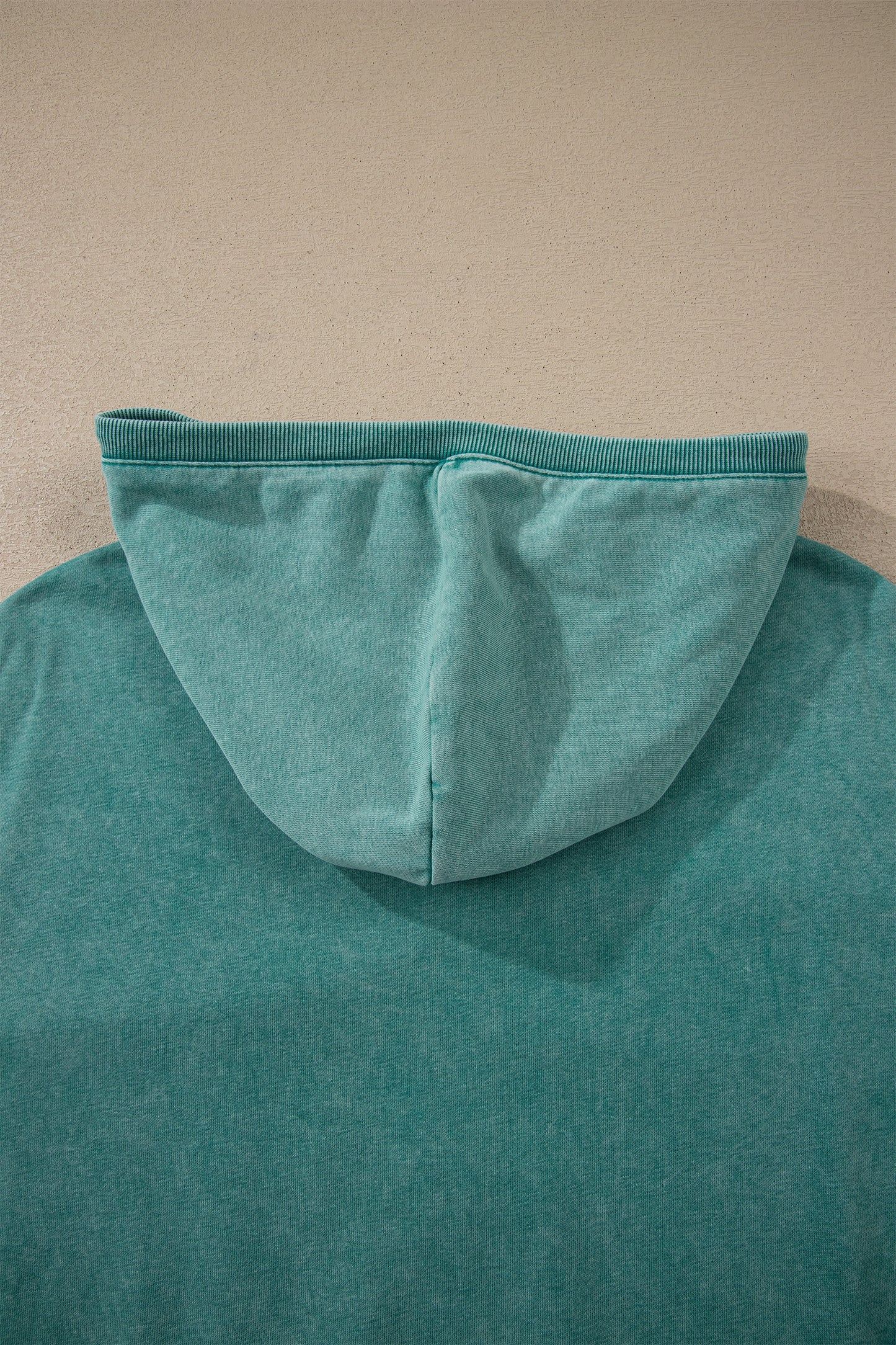 Half Zip Pocketed Mineral Wash Hoodie