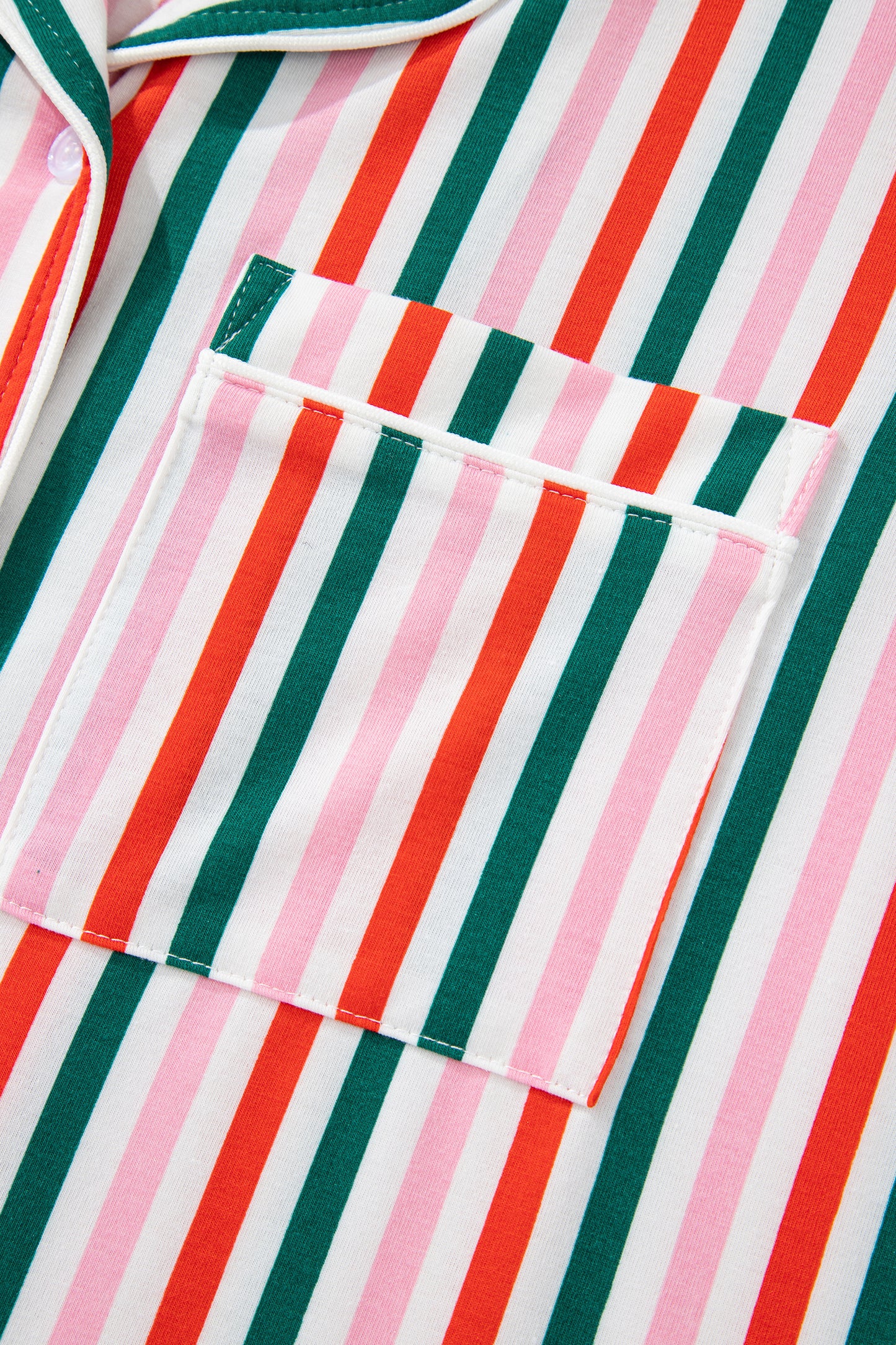 Christmas Striped Long Sleeve Shirt Style Lounge Dress