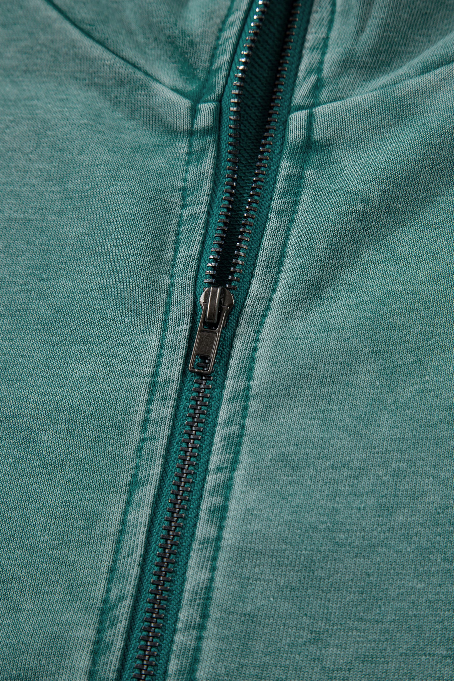 Half Zip Pocketed Mineral Wash Hoodie
