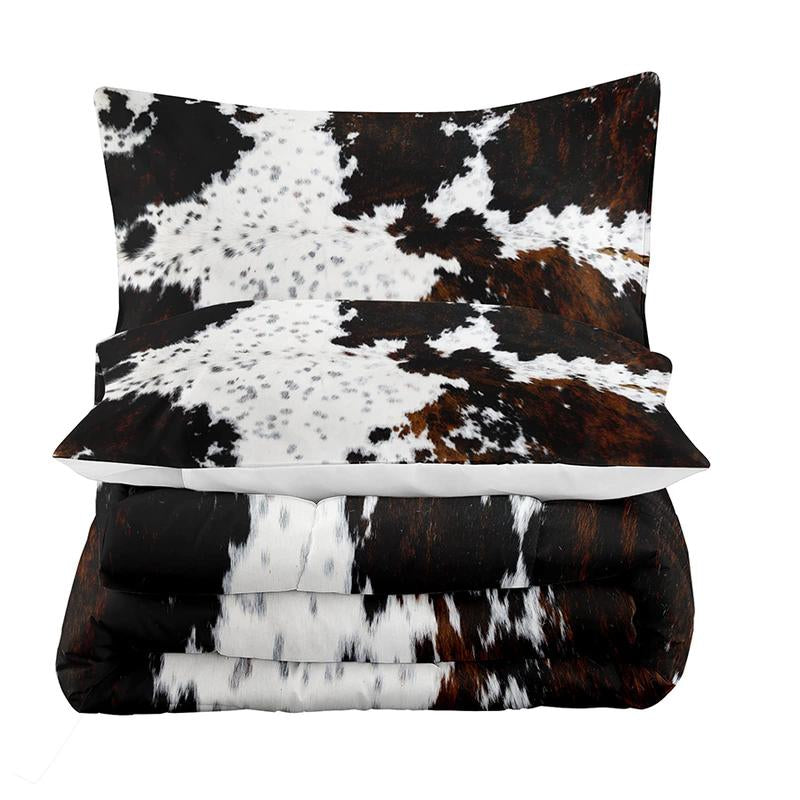 Western Farmhouse Cow Print Comforter Set - Multiple Sizes Available Cow Print Bedding Set - Twin/Full/Queen/King Sizecow Print Comforter Set Western Bed Sets Western Aztec Bedding Sets Country Bed Sets Queen Comforter Set