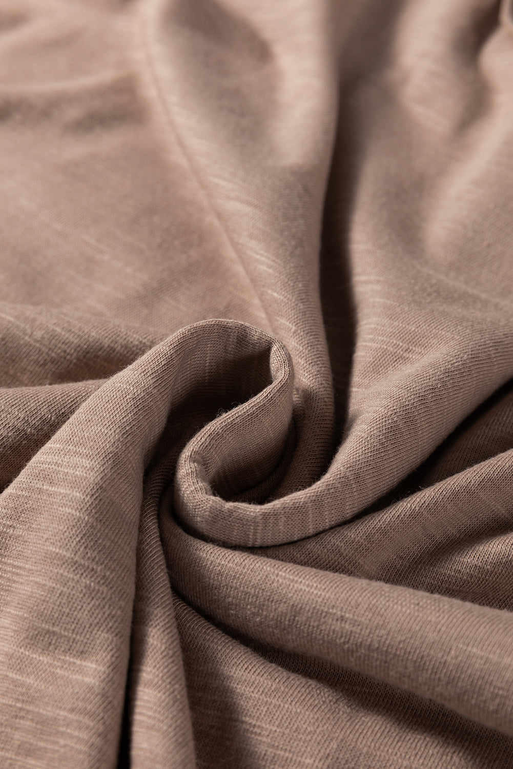 Dark Brown Sheer Lace Patchwork Casual Long Sleeve Tee