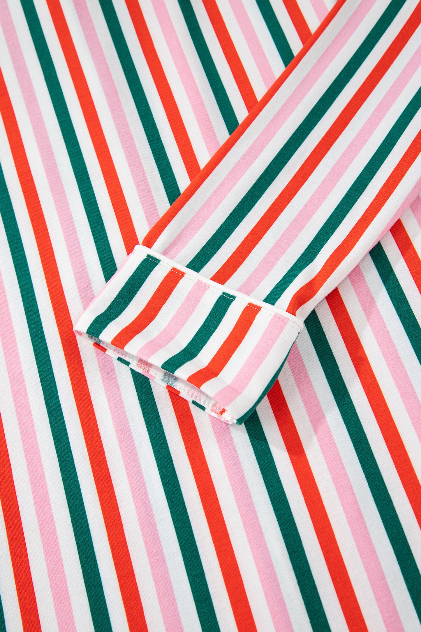 Christmas Striped Long Sleeve Shirt Style Lounge Dress